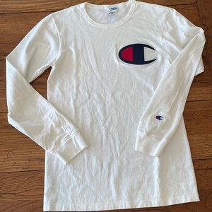 Champion Long Sleeve White tee